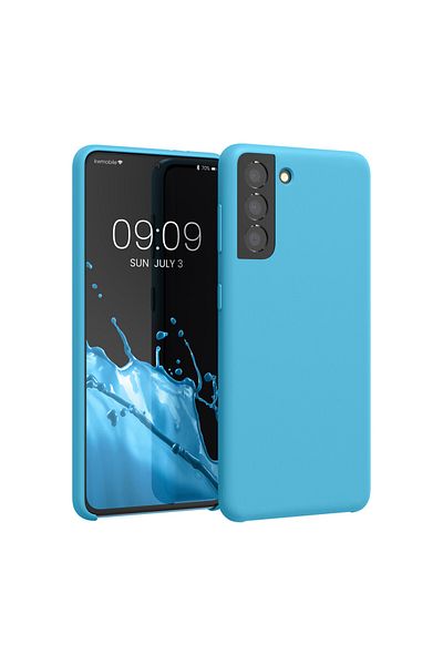 KWmobile Carcasă pentru Samsung Galaxy S21, albastră, silicon, 54056.23