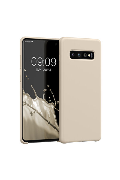 KWmobile Husa pentru Samsung Galaxy S10 Plus, silicon, crem, 49028.125