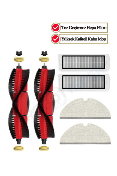 robotyedek Roborock S5 Max (alb) - Set de 6 piese compatibile cu perie de sch...