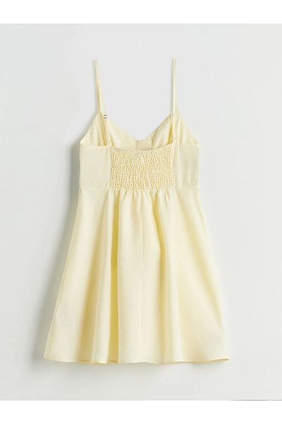 LC Waikiki Μίνι φόρεμα LCW Vision Yellow Heart με λαιμόκοψη