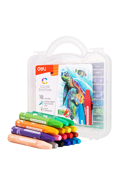Deli ألوان باستيل زيتية 18 لونًا EC20114