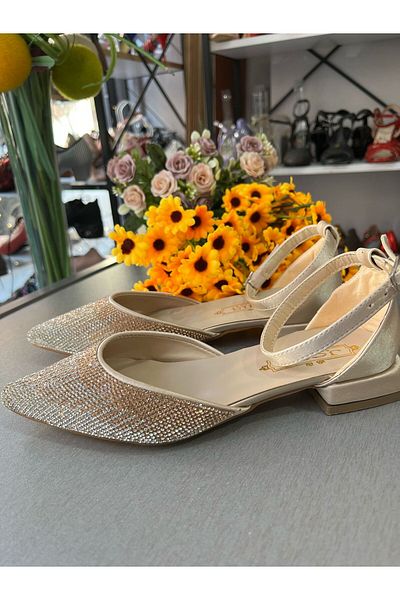 JENA 2025 Model Pointed Toe Flat Sole Marble Color Transition Very Comfortable and Stylish Evening Daily Trendy Model