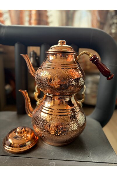 Erişim Bakırhanem إبريق شاي نحاسي عائلي كبير الحجم من Sebe Home
