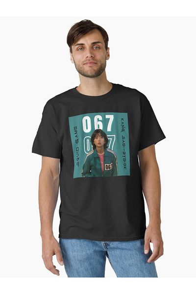 VİZYON İKRA Squid Game 067 Kang Sae Byeok Front Printed Unisex T-Shirt/T-Shirt - All Age Groups