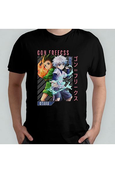 Pixxa Μπλουζάκι Hunter X Hunter Gon Unisex 100% βαμβακερό με λαιμόκοψη μοντέλο 4
