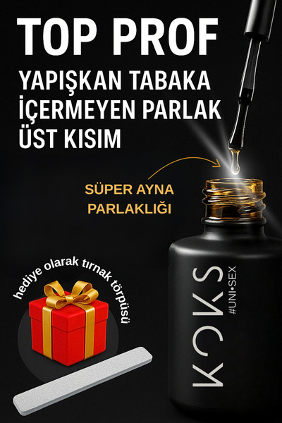 KOKS Prof Top Seal – Profesyonel Jel Tırnak Antıvandal Üst Katı 15ml