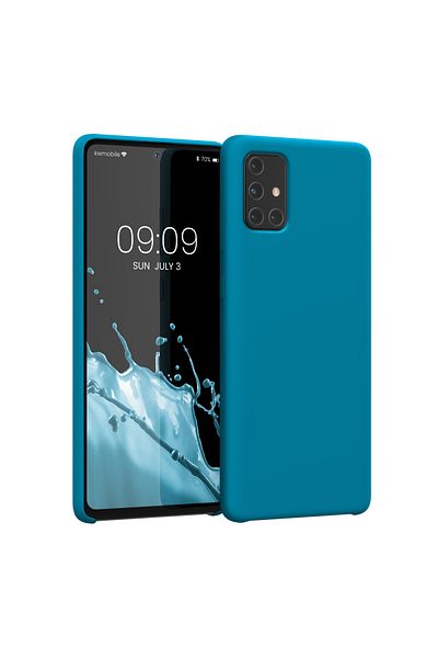 KWmobile Carcasă pentru Samsung Galaxy A71, silicon, albastră, 51209.228