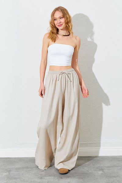 TENA Pantaloni de damă cu talie elastică naturală, cu cusături groase