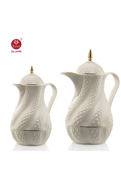Rose Rs-2424-Tea and coffee thermos set consisting of 2 rose thermoses, each with a capacity of 1 liter and a half liter