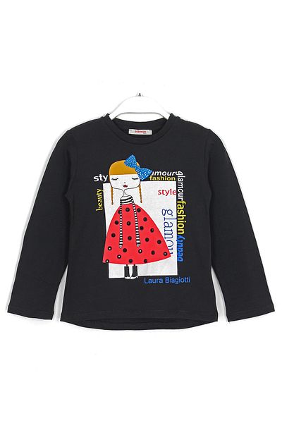 DobaKids Baby Girl Black Seasonal Stone Printed Body