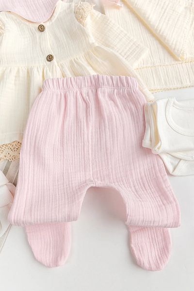 Babymod Muslin 100% Cotton Set of 8 Baby Girl Hospital Release Baby Set Newborn Set
