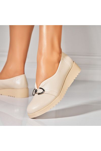 Joana Women's casual shoes Beige made of Della Eco-leather