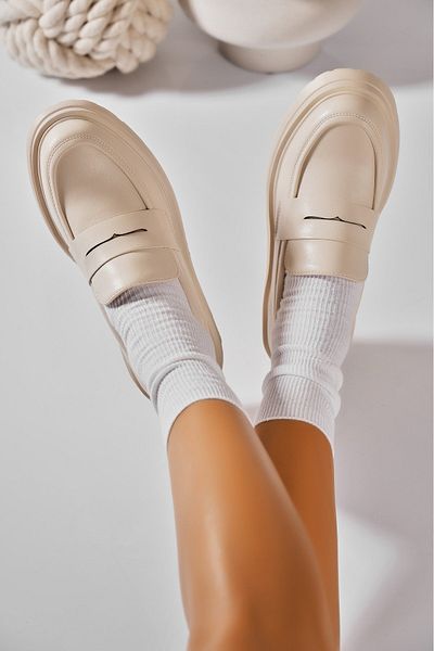 Joana Women's casual shoes Beige made of Arinola ecological leather
