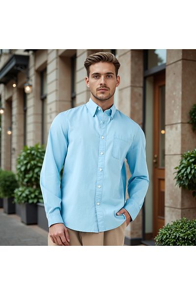 Lee Cooper Lee Cooper Regular Fit Collared Shirt with Chest Pocket