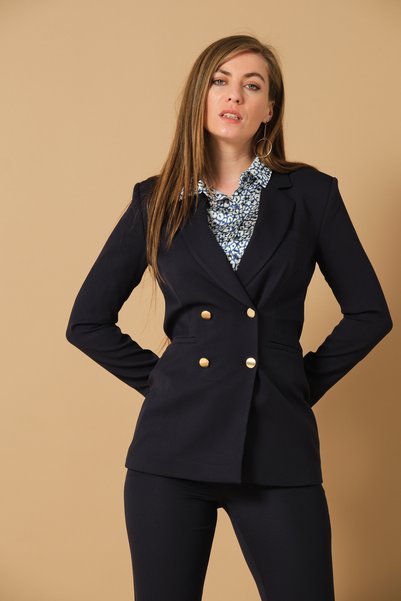 Shahiqa Metal Düğme Detaylı Şık Blazer Ceket