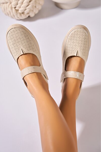 Joana Γυναικεία Casual Παπούτσια Μπεζ από Οικολογικό Δέρμα Ainsley