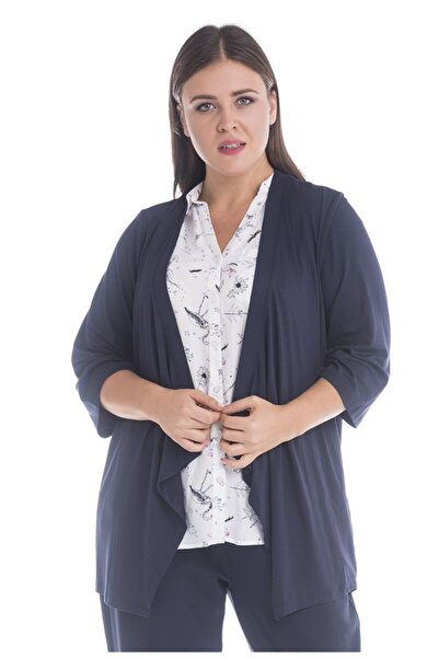 MYLİNE Cardigan din bumbac pieptănat cu volane în față