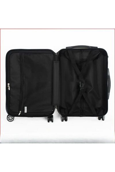 OEM Troler Easy trip 4 roti double 360 ​​grade inchidere cifru negru 57 cm