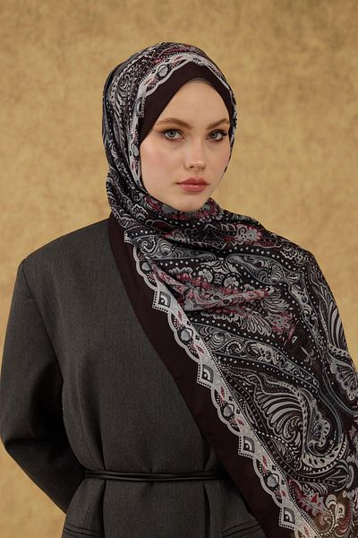 İpekhan İpekhan Μαλακό Σάλι Bitter Brown Grey 3052-02