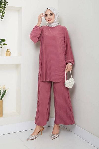 Moda MSK بدلة ساندي مزدوجة مع بنطلون مطوي