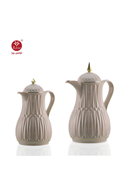 Rose Rs-1818-طقم ترمس شاي وقهوة مكون من 2 ترمس روز سعة 1 لتر قهوة و(600 ممل )...