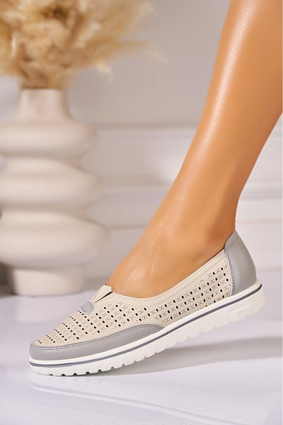 Joana Women's Casual Shoes Beige Made of Eco-Leather Adelina