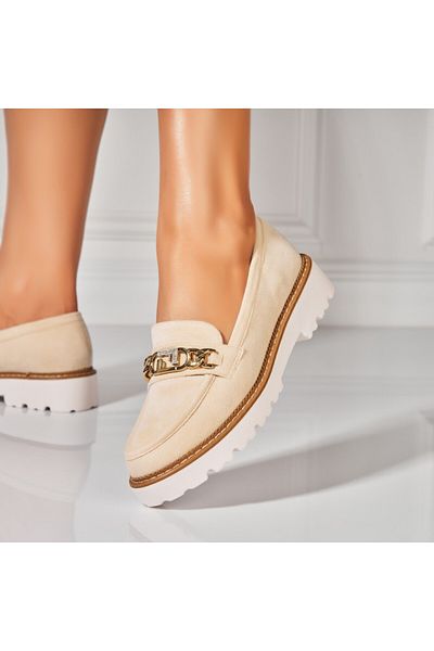 Joana Women's Casual Shoes Beige Made of Eco-Leather Ajay