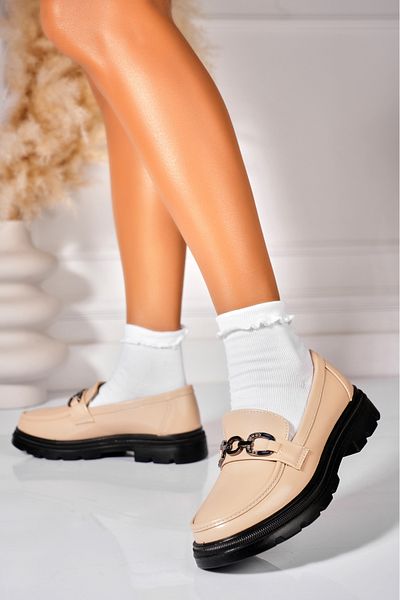 Joana Women's casual shoes Beige made of ecological leather Daniyla