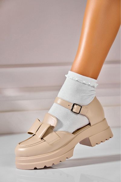 Joana Women's casual shoes Beige made of ecological leather Dorothy