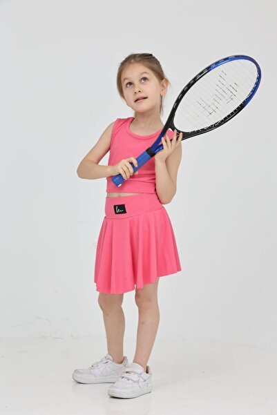 SANTRALBEBE Devojčin Skraćeni kroj Badi set od Suknja-šorts komada