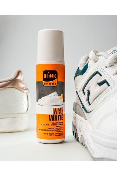 Blink سبورت ماكس وايت - مُبيّض الأحذية الرياضية، مُلمّع سائل أبيض - 75 مل