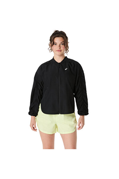 Asics NAGINO RUN ADJUSTABLE JACKET Kadın Siyah Beyaz Ceket 2012D138-002