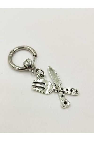 Sanalbolluk Spoon Fork Model Steel Earrings