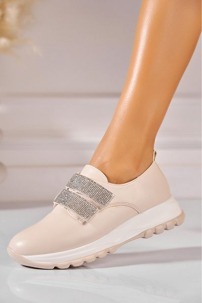 Joana Women's casual shoes Beige made of ecological leather Alaia