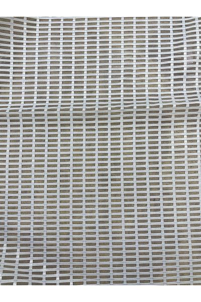 METERİAL Square Textured White Mesh Fabric 1 Meter |   Modern and Stylish