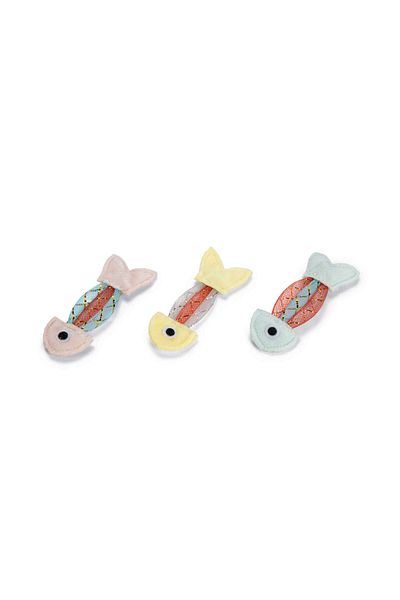 Beeztees Puppy Cat Toy, Flexible Fish, 3 Pieces, 3.5X8.5Cm Zrnet