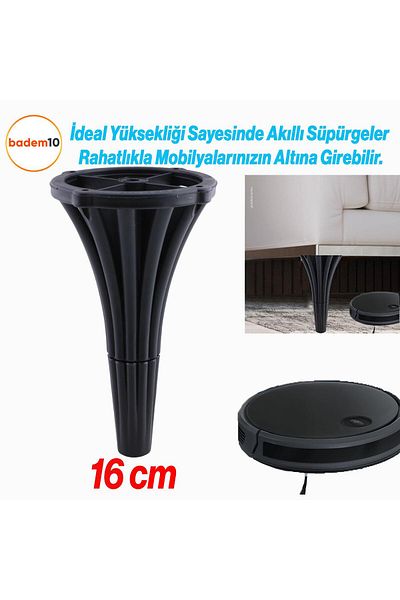 Badem10 (4 buc.) Istanbul 16 cm Mobilier negru Canapea Fotoliu Unitate TV Consolă Picior Picior
