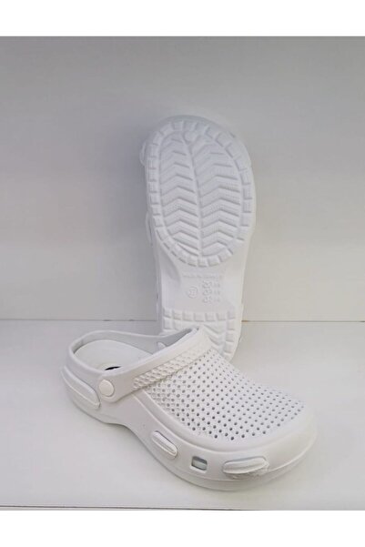 w white stars sports & wear Unisex Kaymaz Platform Taban Suya Dayanıklı Anatomik Eva Günlük Terlik Doktor Hemşire Aşçı