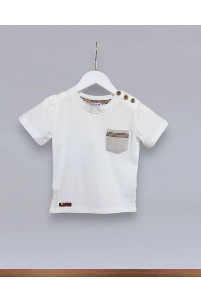 LİTTLE TORTOİSE Boy's Pocket Detailed Shoulder Buttoned Summer Shorts Suit