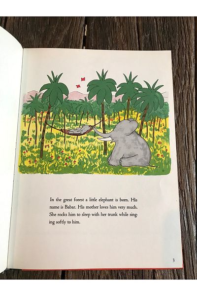 Green Tree The Story of Babar: the Little Elephant Hardcover – Picture Book