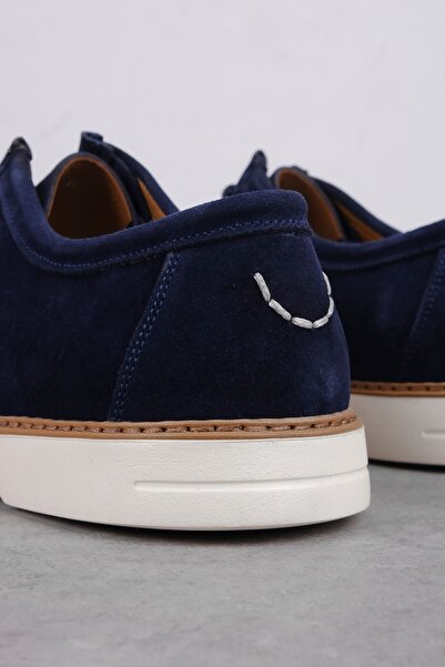 Lal Shoes & Bags Juno Чоловічі шкіряні черевики з шовними деталями та шнурівкою - темно-сині