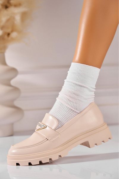 Joana Women's casual shoes Beige made of Almira Eco-leather