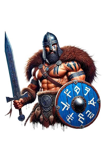 MegaSticker Autocolant Militar Viking Războinic pentru mașină, motocicletă, cască, laptop, autocolant pentru geam 13x12 cm