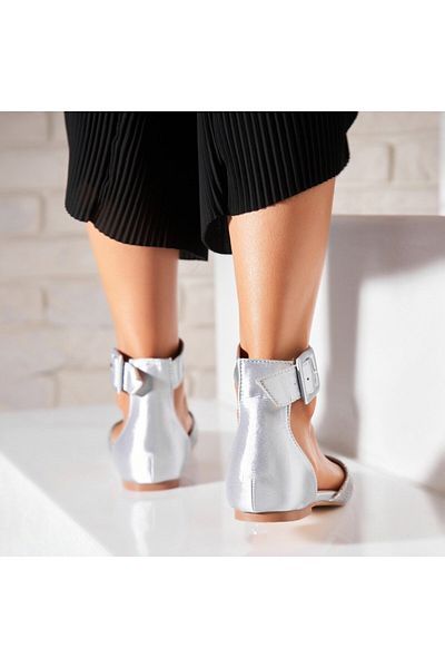 Joana Pantofi dama casual Argintii din Glitter Zakira