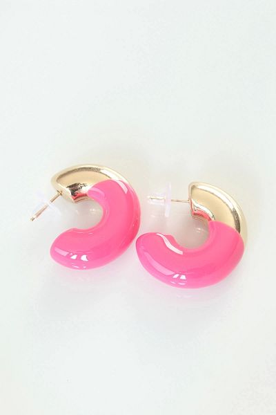 Clariss Ccb Pink Gold Double Color Earrings