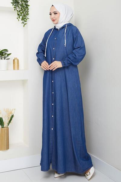 hafsamina Blugi cu nasturi, Ferace albastru închis (HM2715)