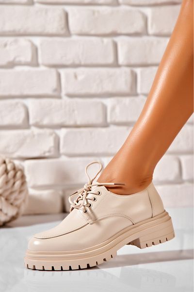 Joana Women's Casual Shoes Beige Made of Eco-Leather Cecelia
