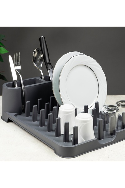 Dükkanönü Büyük Boy Bulaşıklık Çatal Bıçak Tabak Kurutmalık Tezgah Üstü Kurut...