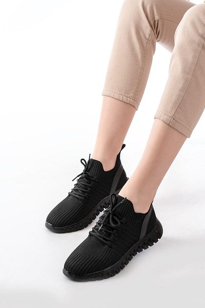Aymood Dm-501 Black Lace-Up Faylon Sole Casual Sports Shoes