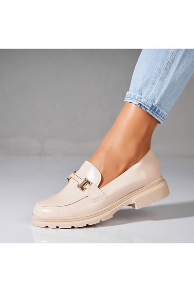 Joana Women's casual shoes Beige made of Caylan Eco-leather